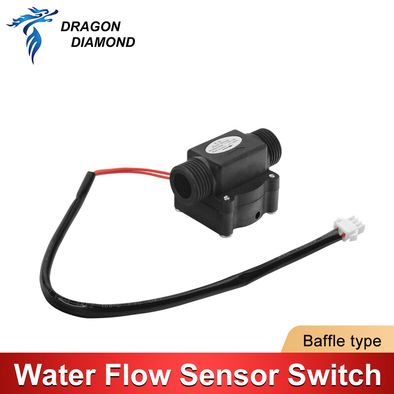Water Cut Protection Water Flow Switch Baffle Type Flow Switch Laser Cutting Water Flow Switch Induction Sensor 4 Points