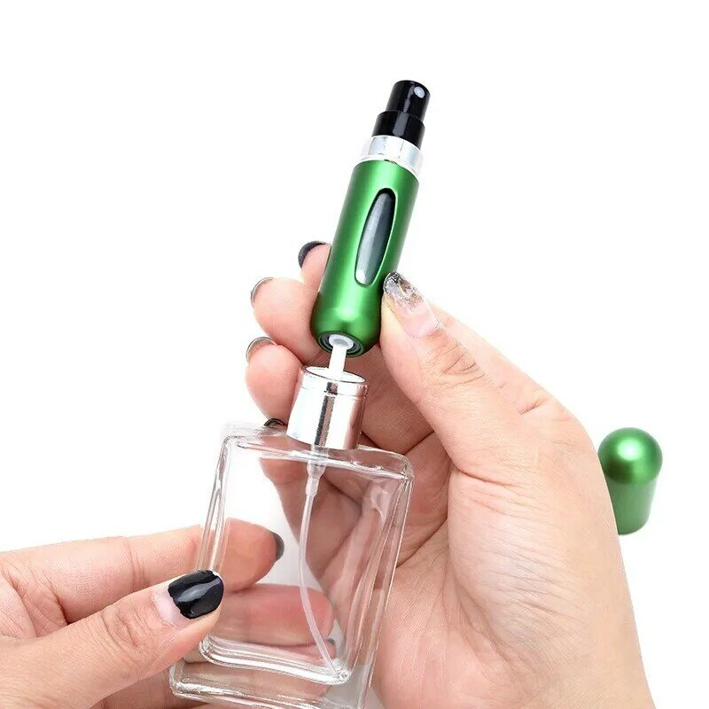 Botol isi ulang parfum, wadah cairan parfum portabel untuk kosmetik perjalanan Mini Alcochol, botol kosong isi ulang 8/5ml