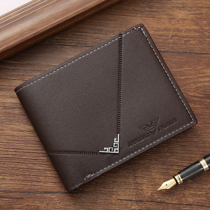 2024 Men Fashion Wallet ID/credit Card Holder Wallet for Men Multi-Card Bag Holder Two Fold Small Wallet Black/Brown Coin Purse