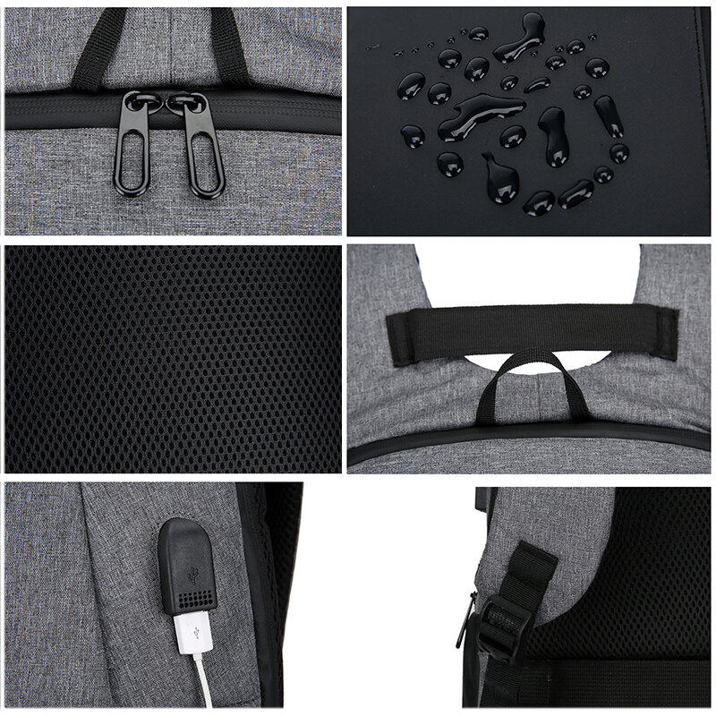 男性と女性のための反射バックパック,15.6インチのラップトップバッグ,防水,USB