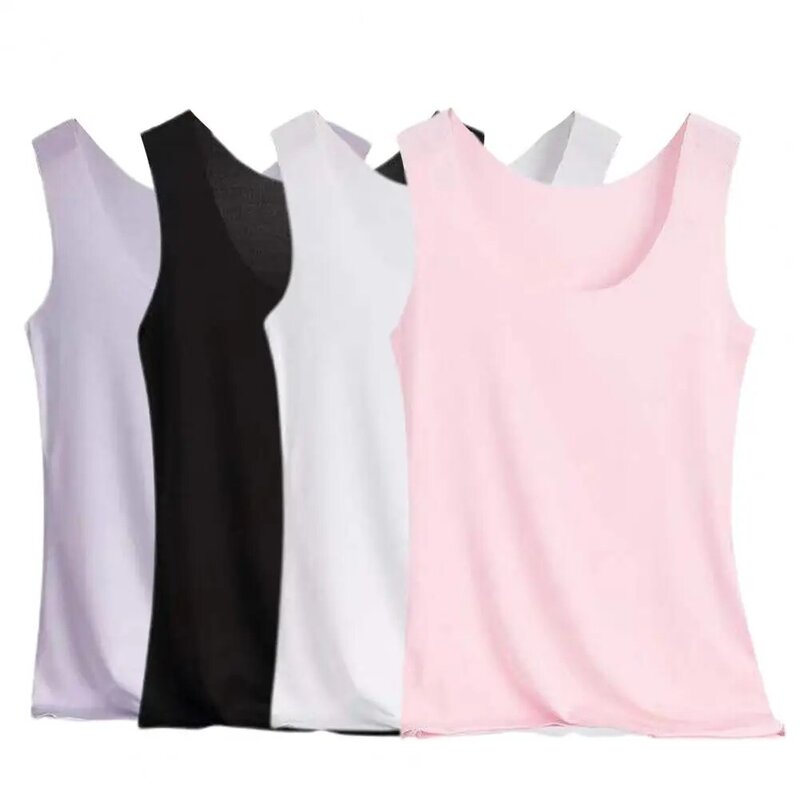 Simple Thin Off Shoulder Undershirt Breathable Women Vest Good Stretch Off Shoulder Undershirt for Daily Wear
