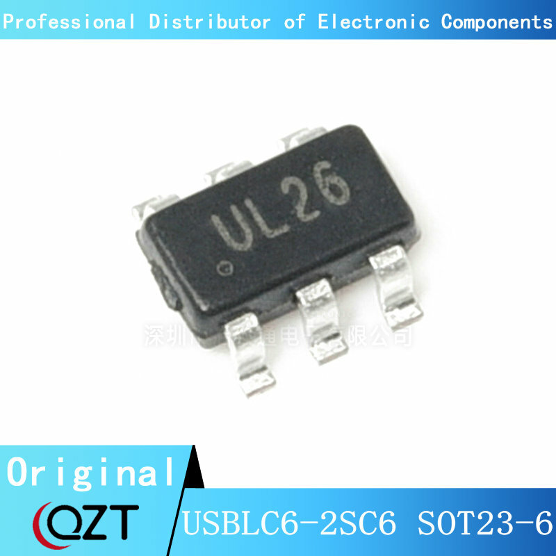 10pcs/lot USBLC6-2SC6 SOT23 USBLC6 UL26 SOT23-6 chip New spot