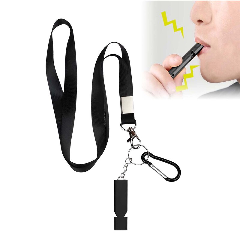 5PCS Outdoor Safety Whistle Two Sound Chamber Emergency Whistles for Fishing Survival Safety
