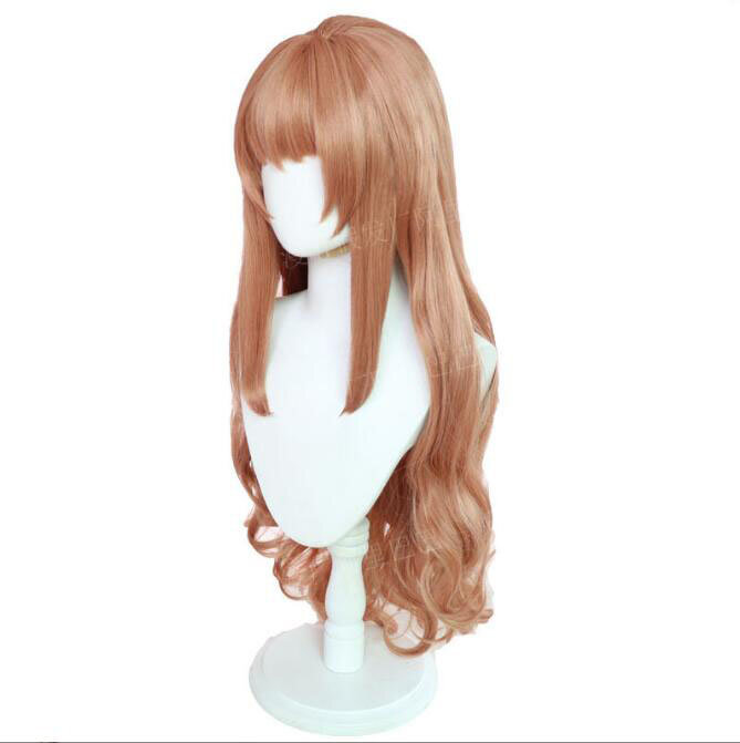 Aisaka Taiga parrucca Cosplay parrucca sintetica in fibra parrucca Cosplay capelli lunghi micro-ricci marroni