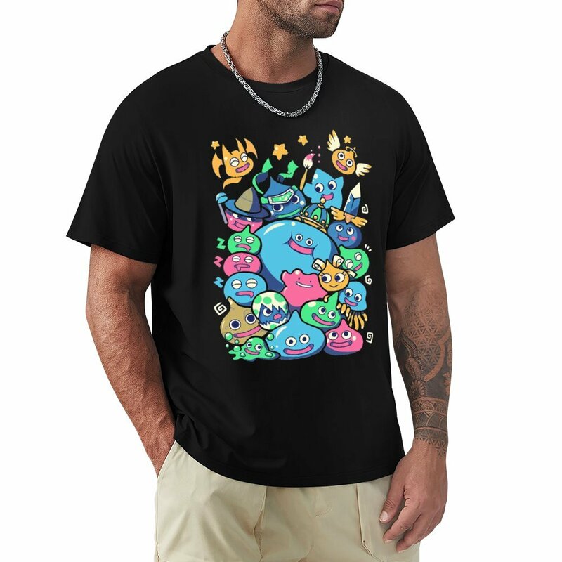 슬라임 파티 사진 티셔츠, 하라주쿠 캠페인, 재미있는 노벨티 티셔츠, 프리미엄 피트니스, 미국 사이즈 판매