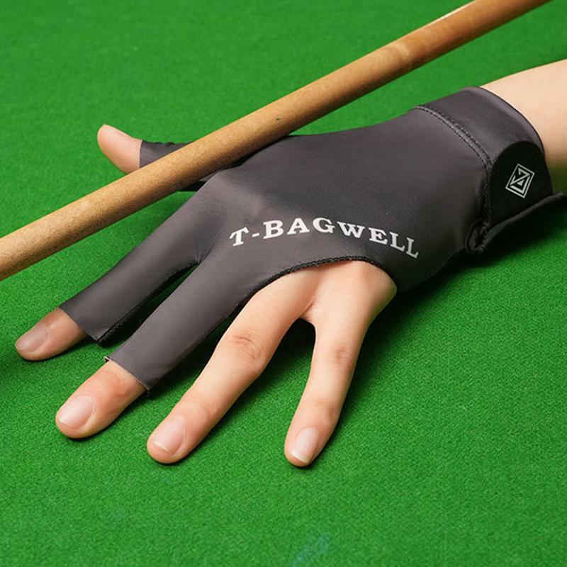Pool Table Gloves Three-finger Billiard Finger Gloves Anti-slip Absorb Sweat Breathable Left Hand Protection Men Snooker Sports