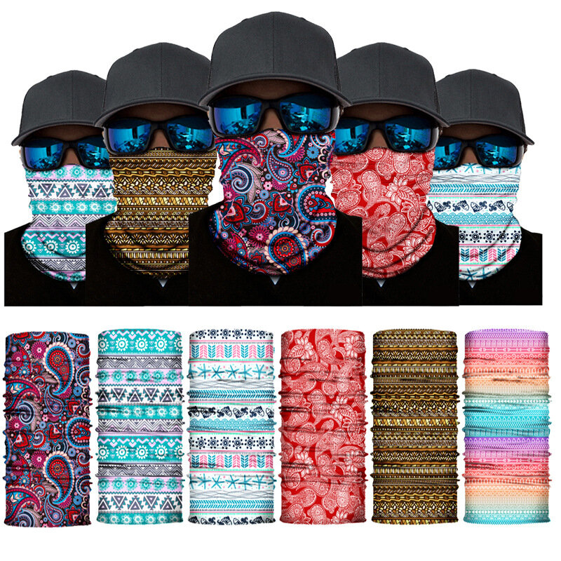 Serie de patrones de Amazon, máscara de equitación transfronteriza, deportes, esquí, turbante mágico cálido, manga de bufanda, Otoño e Invierno