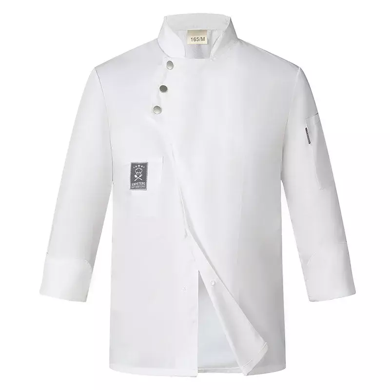 Chaqueta Unisex para Chef, abrigo de manga corta para restaurante, ropa de cocina, uniforme de camarero y panadería