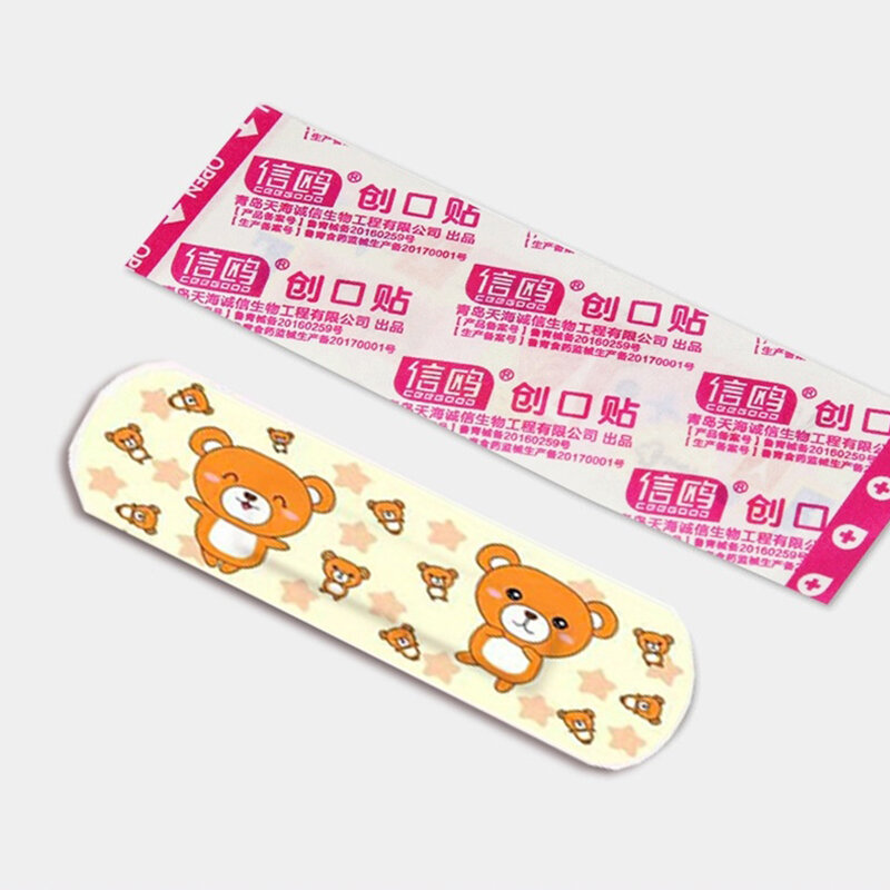 100Pcs/Box Cartoon Band-Aid Practical Wound Bandage Patch Waterproof Child Adults Elasticity Breathable Adhesive Bandage Patch