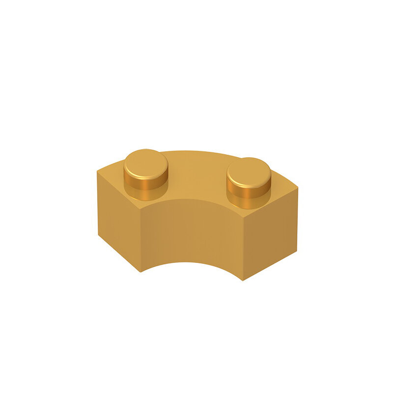 Gobricks GDS-799 Brick Round Corner2x2Macaroni with Stud Notch and Reinforced Underside compatible with lego 85080 3063toys