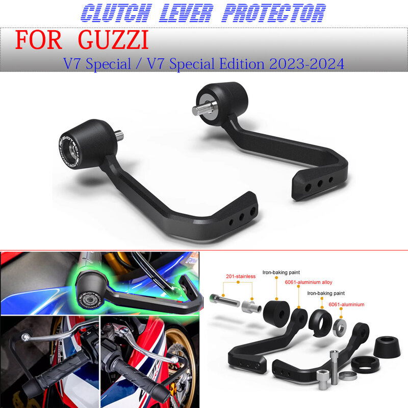 Motorcycle Bar Ends Brake Clutch Lever Protector For Moto Guzzi V7 Special / V7 Special Edition 2023-2024