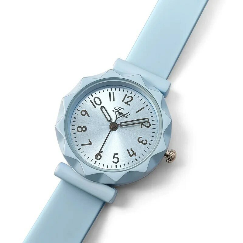 นาฬิกาควอตซ์สำหรับผู้หญิงสายนาฬิกาซิลิโคนของขวัญหรูหราแฟชั่นเรียบง่ายนาฬิกาข้อมือสตรี