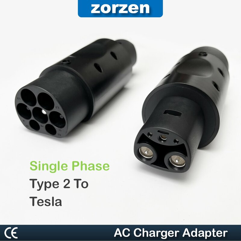 AC Charger Converter para Tesla carro elétrico, Tipo 2 para Tesla Adapter, Tipo 2