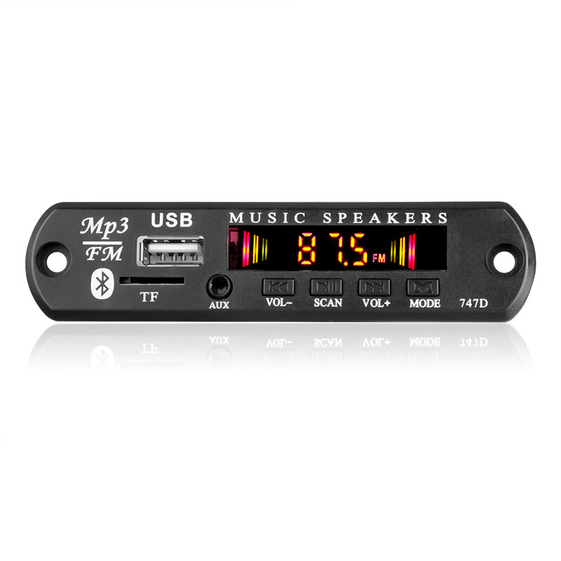 Placa decodificadora MP3 WMA de 30W, módulo de Audio inalámbrico USB, AUX, FM, TF, Radio, Bluetooth, reproductor de música con Control remoto para coche, CC 9V-12V