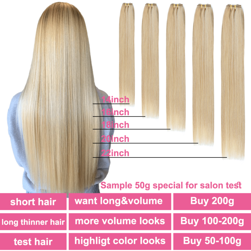Прямые человеческие волосы, двойные пряди, человеческие пряди, стандартные бразильские человеческие волосы Remy, наращивание блонд 10-26 дюймов, натуральные волосы