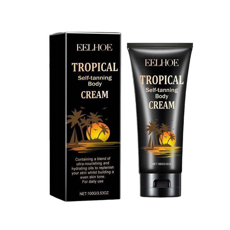 Tropical Self Tanning Body Cream Tanning Lotion Self Tanner 100ml Tanner Travel Lightweight Size Moisturizer Sunless O7Y2