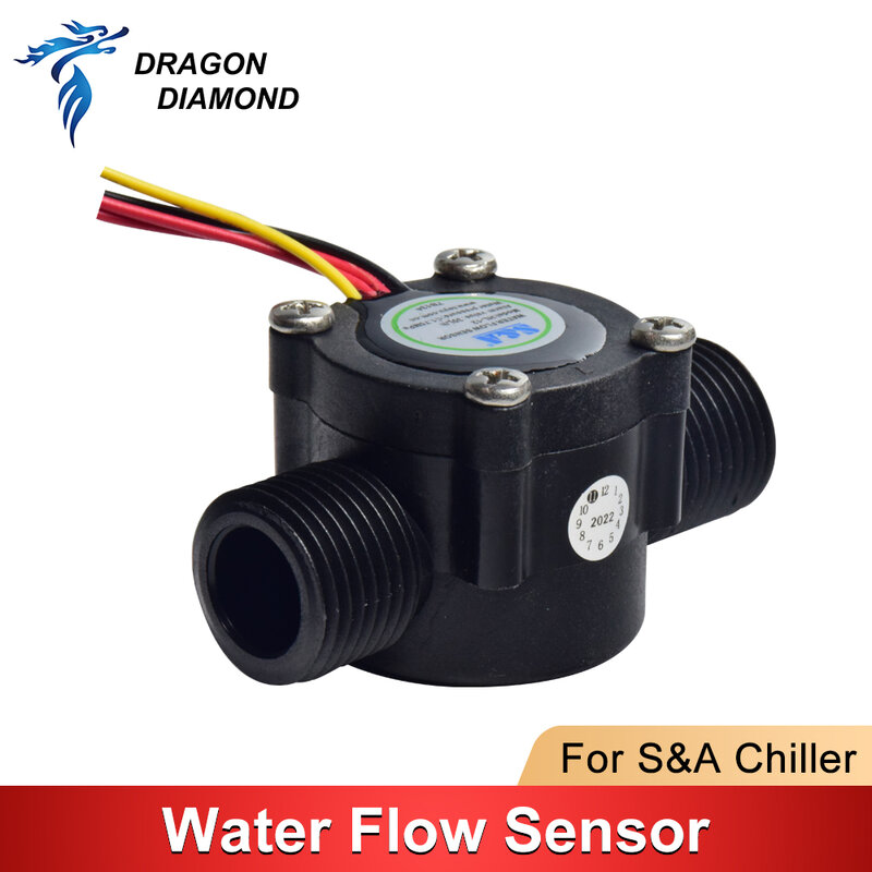 Sensor de interruptor de flujo de agua para enfriador Industrial S & A, para grabador láser CO2, HL-12 de alta calidad CW3000 CW5000 CW5200