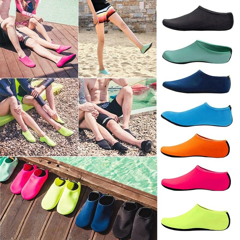 Chaussures d'eau coordonnantes unisexes pour hommes et femmes, chaussettes de plongée, sandale de plage, chaussure plate, bord de mer, pantoufles de rencontre, été