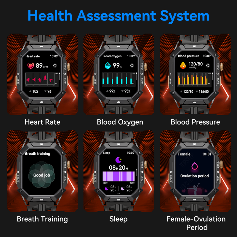 CUBOT-Smartwatch Esporte Impermeável para Homens, Chamada Bluetooth, Freqüência Cardíaca, XIAOMI, Relógio Inteligente X1, Tela AMOLED 2,13 ", Bateria 850mAh