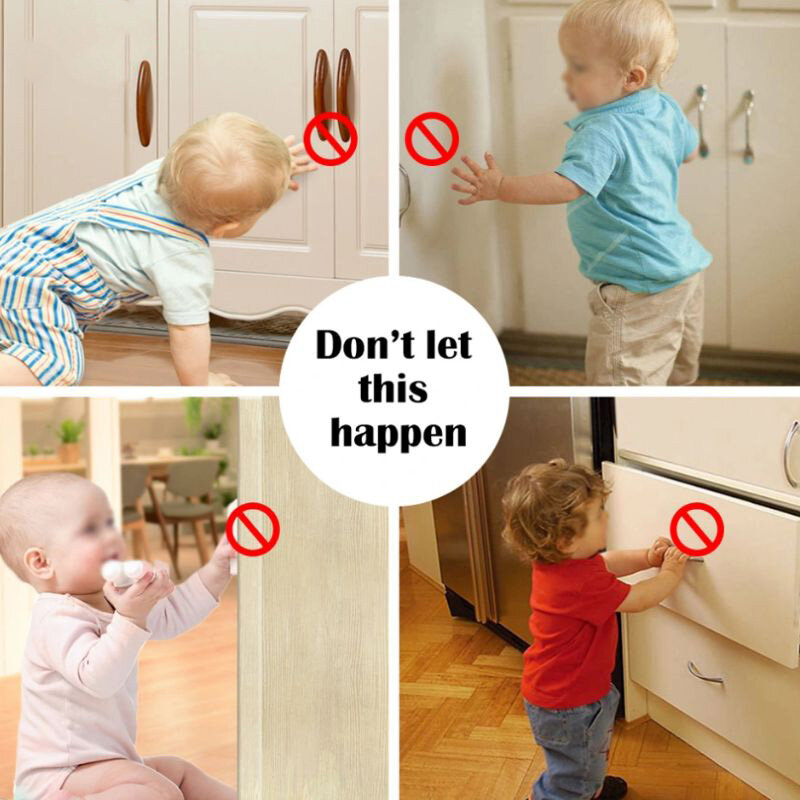 Kunci pengaman anak magnetik pelindung bayi, kunci magnetik pintu kabinet laci tanpa lubang tidak terlihat bawaan, kunci magnet Anti lubang