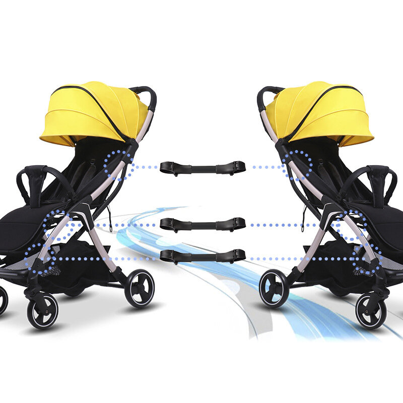 3 шт. двойной соединитель для детской коляски, универсальные шарниры, тройной квадруплет, безопасные ремни для детской коляски, регулируемый крючок для линьки, безопасность