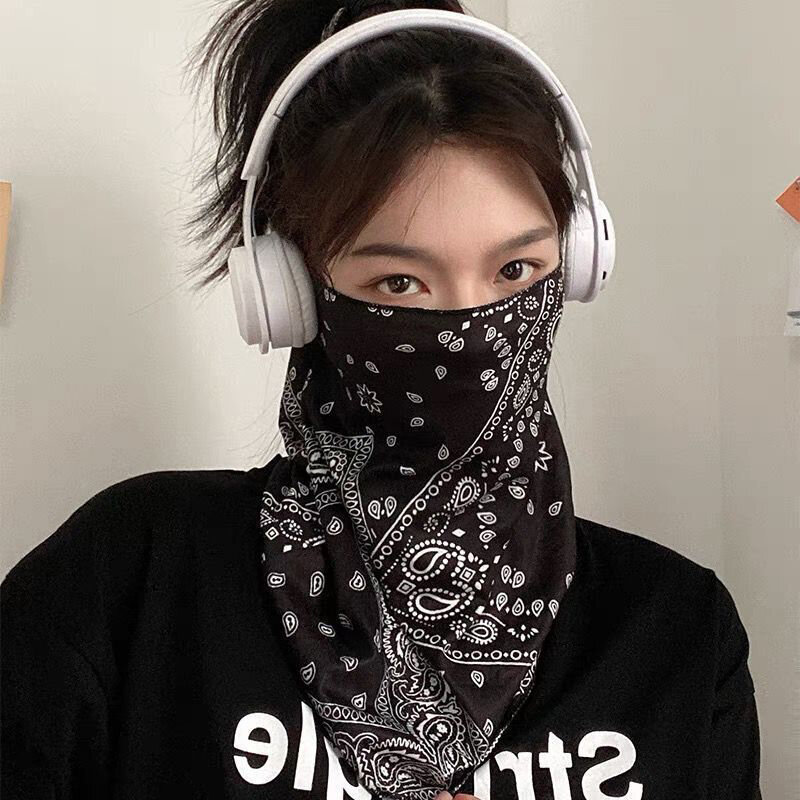 Модная Солнцезащитная маска в стиле панк для мужчин и женщин, летняя маска для лица и шеи с защитой от УФ-лучей, шарф для ушей в стиле хип-хоп, Спортивная велосипедная бандана, шарфы