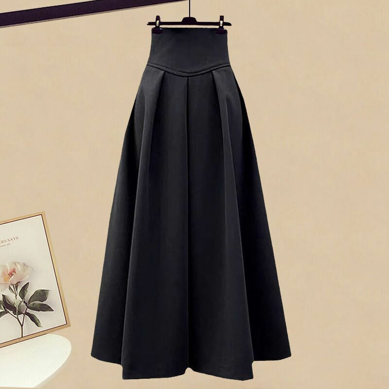 Conjunto de saia meia e superior feminino falso de duas peças, roupa estilo rua, tendência, primavera, outono, novo, 2023