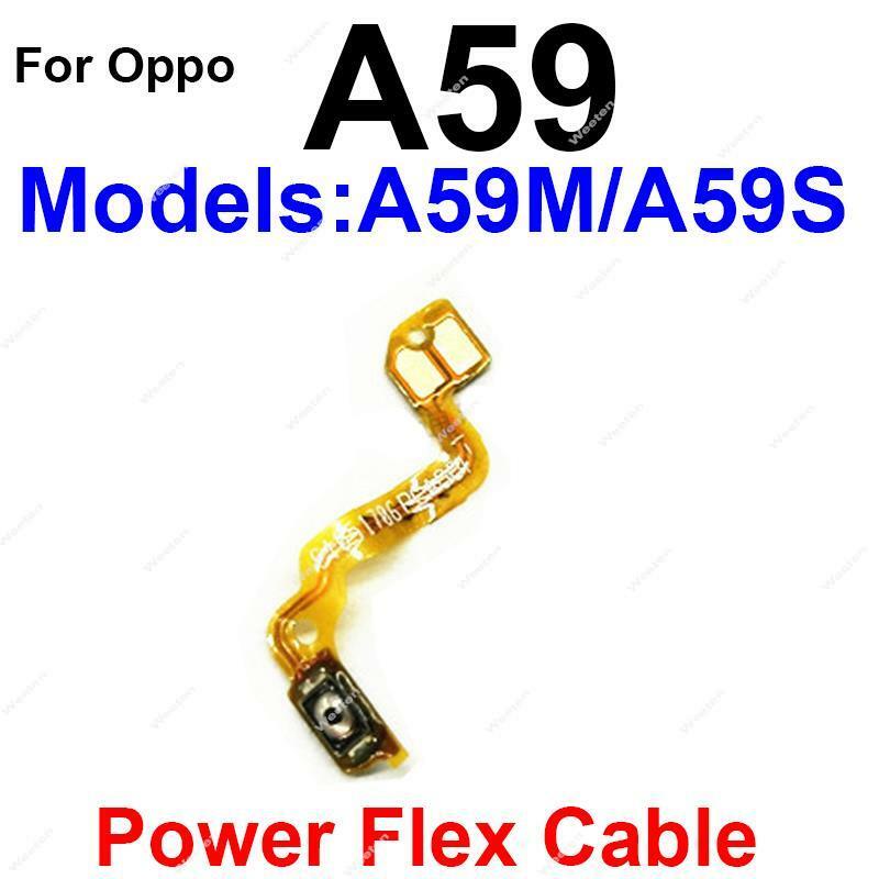 Elastyczny kabel mocy głośności do Oppo A56 A57 A59 A77 A79 A83 4G 5G włączanie wyłączania przycisków bocznych Voulme kabel przełącznika kabel
