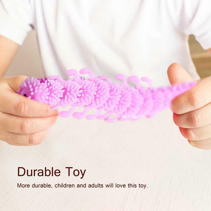 Corde elastiche giocattoli sensoriali tagliatelle sensoriali articoli per alleviare l'ansia per bambini simpatici bruchi forma gioca giocattolo per alleviare lo Stress