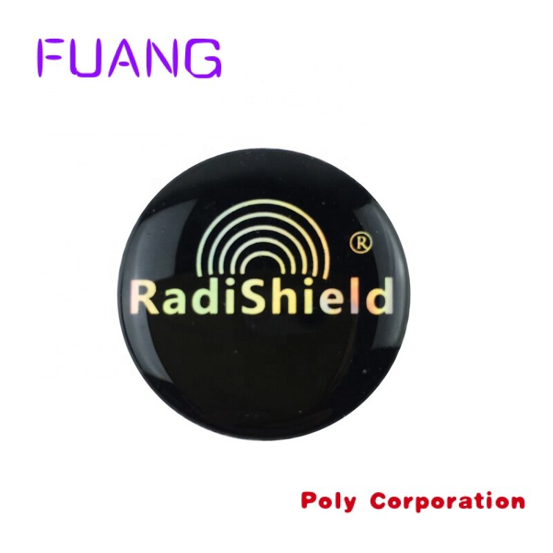 Custom  Radishield sticker.  EMF sticker, Radiation Protection safe Anti radiation sticker for mobile phone with manual card and