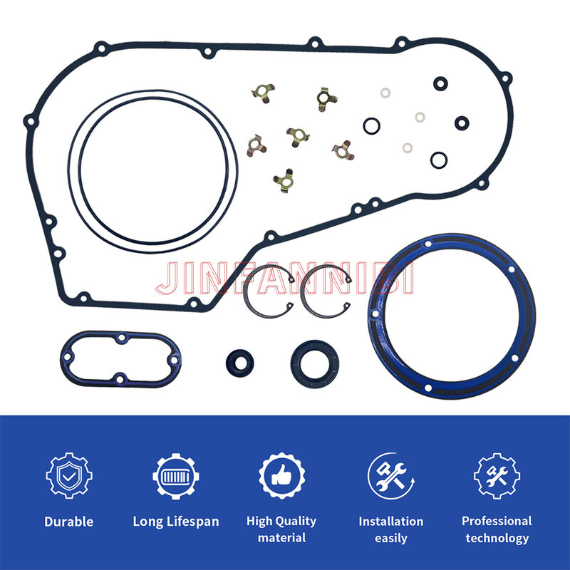 For Harley Dyna FXLR FXDP 1994 1995 1996 1997 1998 1999  2000 2001 2002 2003-2005  Complete Primary Clutch Cover Gasket Set Kit