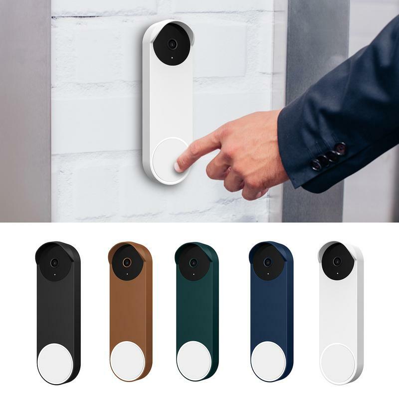 ป้องกันซิลิโคนเคสสำหรับ Google Nest Doorbell กล้อง UV สภาพอากาศกันน้ำการมองเห็นได้ในเวลากลางคืน Silica Cover
