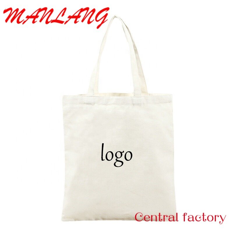 Promocyjna ekologiczna płócienna torba na zakupy z recyklingem z niestandardowymi logo