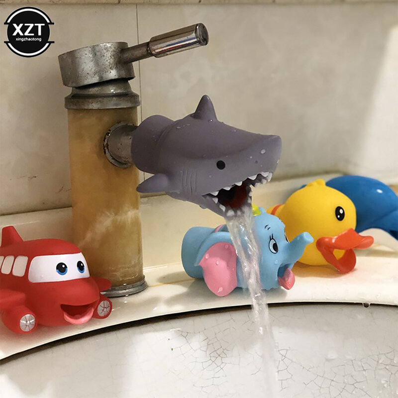 ใหม่ก๊อกน้ำสัตว์ Extender เด็กทารกเด็กช่วยซักผ้ามืออ่างล้างจาน Extender Splash-Proof Spout Extension อ่างอาบน้ำของเล่น