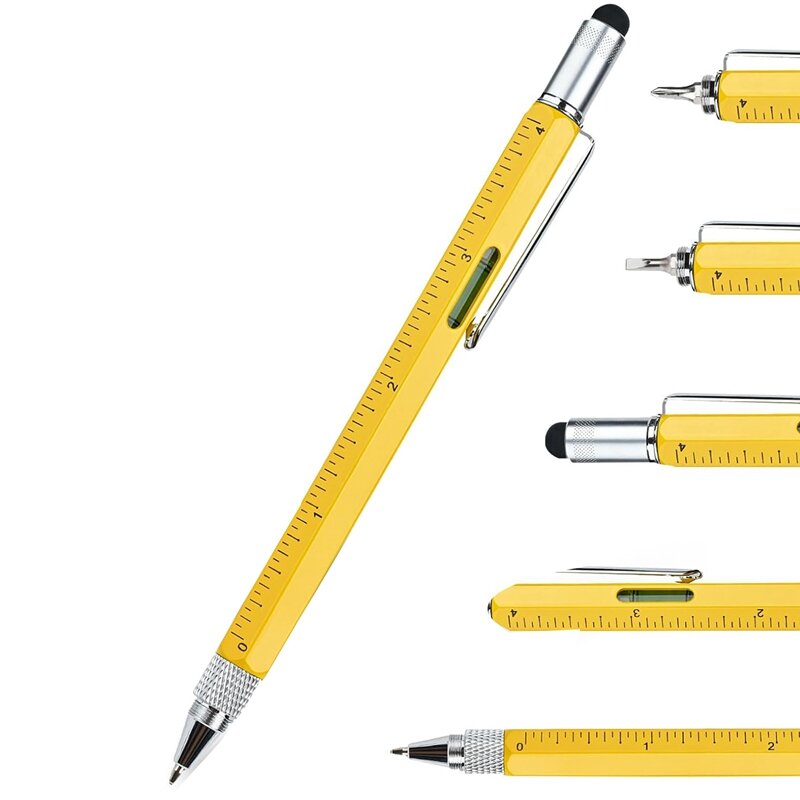 Multi tool Stift coole Gadgets, Neuheit Stift mit Stift, Ebene, Lineale, Schrauben dreher, Geburtstags geschenke für Papa Ehemann
