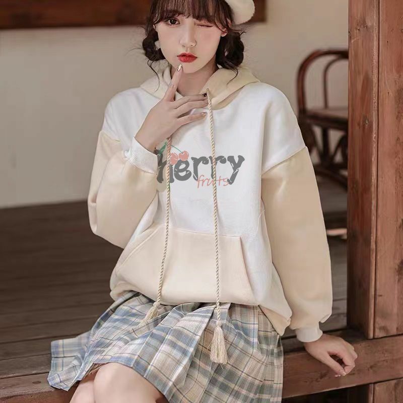 Sudaderas con capucha con letras para mujer, jersey de talla grande, Tops de manga larga