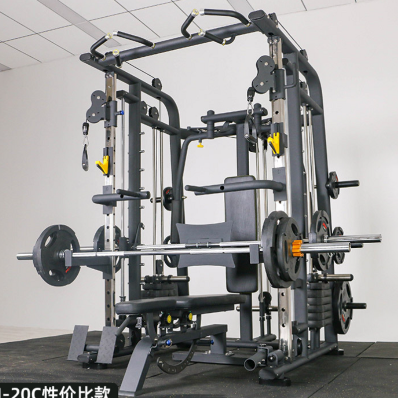 Оборудование для фитнеса, тренажерного зала, многофункциональная стойка для приседаний, силовая стойка, 3D Смит-машина для домашнего использования