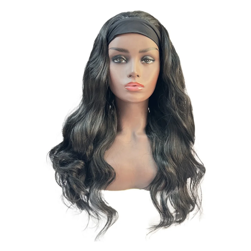 22-дюймовая ледяная лента для волос, парик, черный парик, женские длинные вьющиеся волосы, полный комплект волос, парик из химического волокна