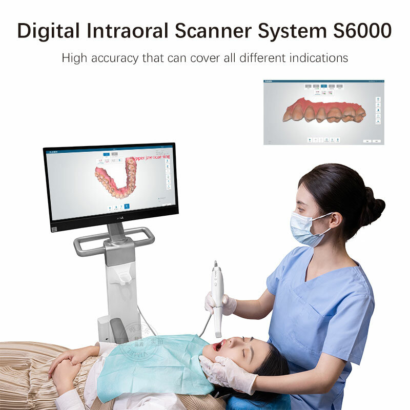 FUSSEN Digital Intraoral 3D Scanner System S6000 10FPS Fast with High precision Color Scanning Dental  3D Scanner