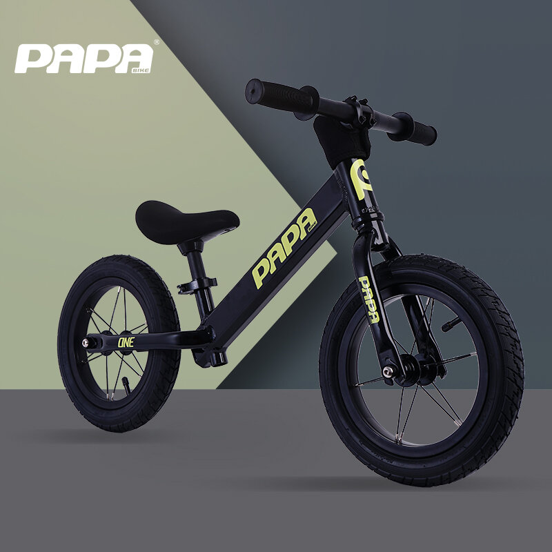 Papa-bicicleta deportiva de 12 pulgadas para niños pequeños, bici de equilibrio para 2-3 niños y niñas, bicicleta de empuje interactiva de aprendizaje temprano con equilibrio estable