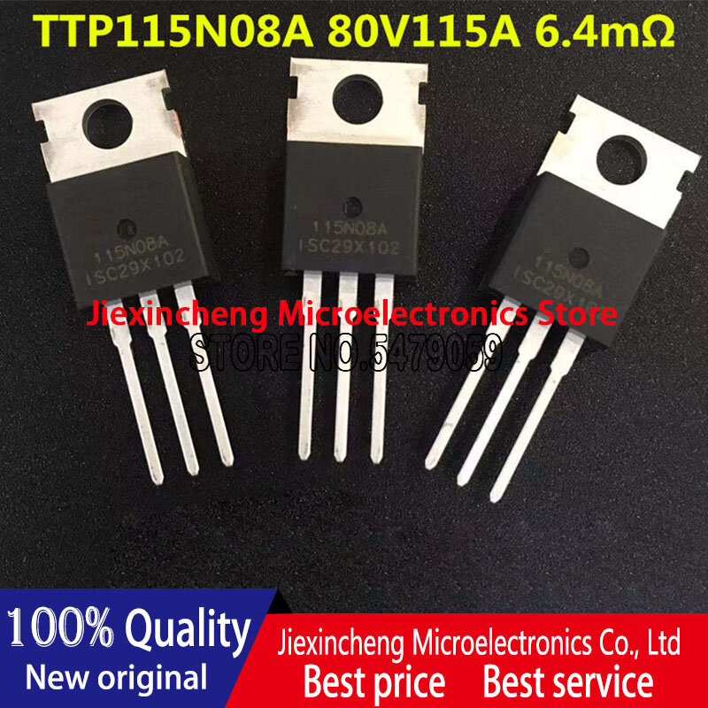 10 pz muslimate 115 n08a TTP115N08 85V/115A TO-220 MOSFET nuovo originale