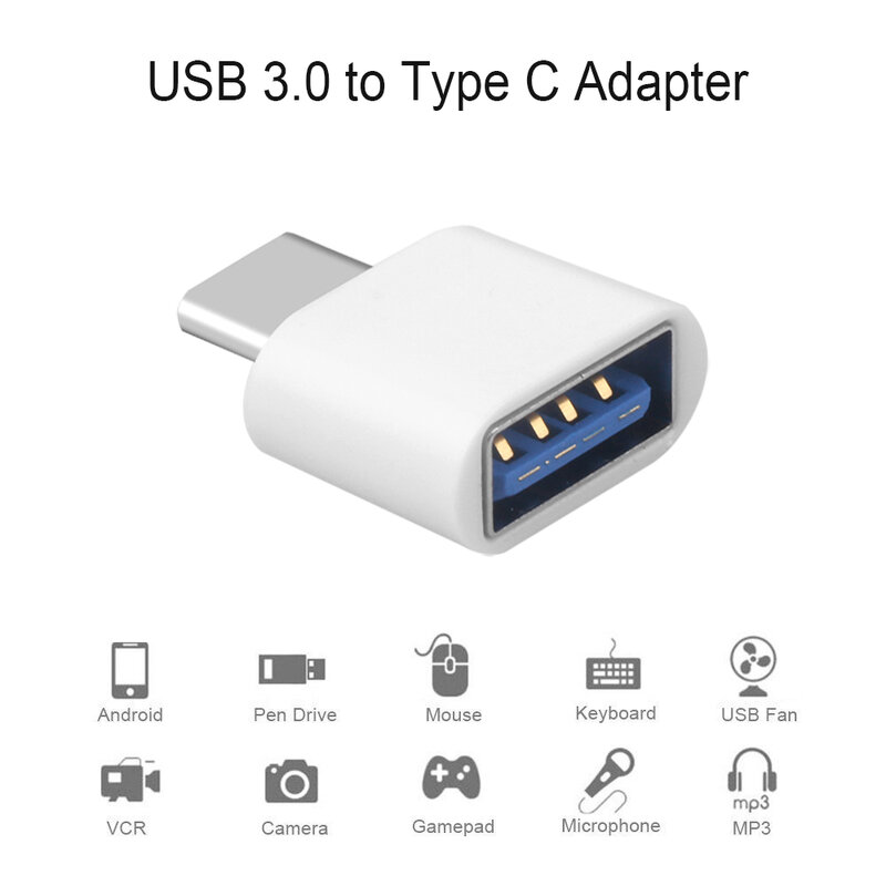 อะแดปเตอร์ USB 3.0เป็น Type C อะแดปเตอร์ OTG ชนิด C USB C ตัวแปลงแบบพกพาสำหรับ MacBook Xiaomi Samsung