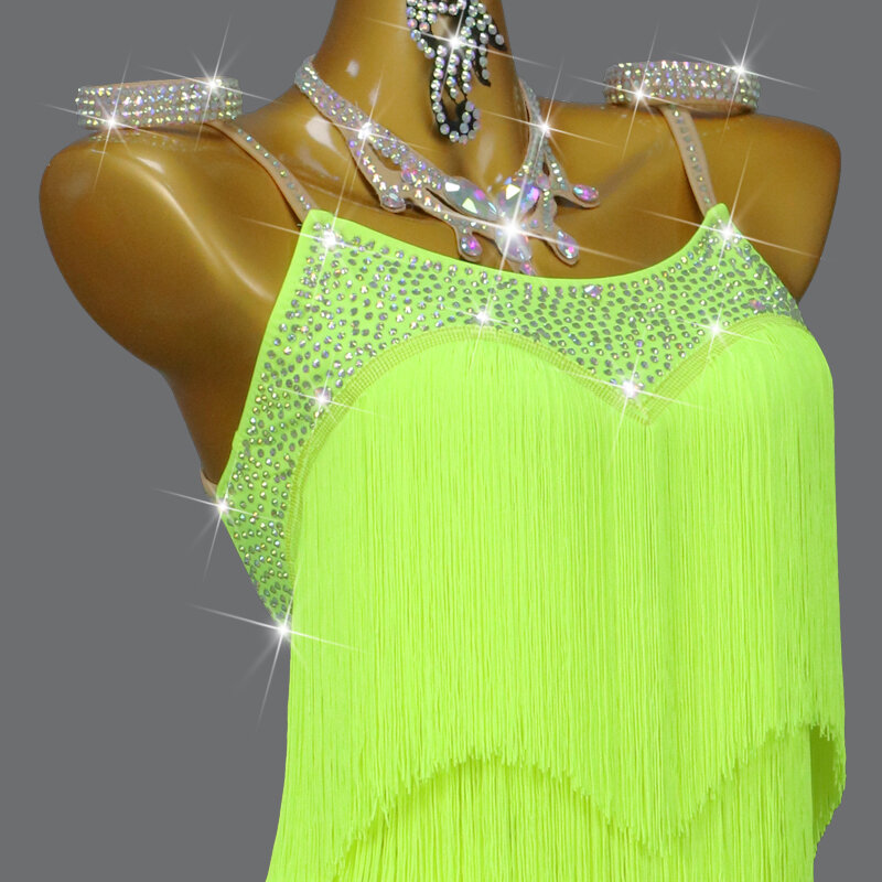 Nuovi costumi di danza latina donne Stage Party Dress Ball Practice Wear gonna Cocktail Prom Clothes Line Suit Girls Samba Sport Midi