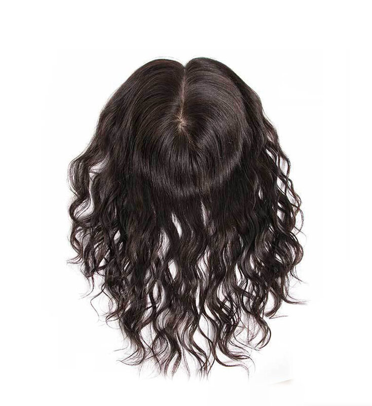 2023 novo natural 12 "-20" livre estilo nova injeção de cabelo topper para as mulheres cabelo humano natural europeu remy base de seda peruca