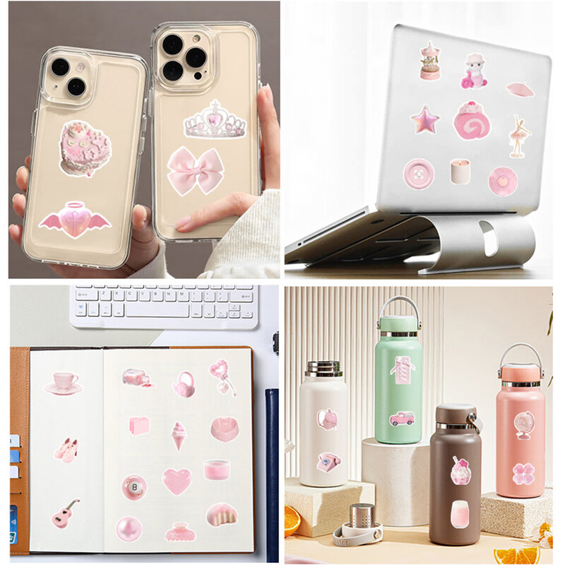 10/30/50pcs Kawaii Pink Girls Stickers Decoration Cute INS Style Sticker DIY Phone Stationery Luggage Aesthetic Graffiti Decals