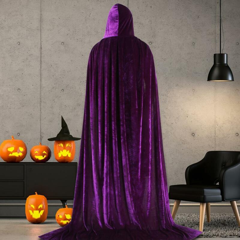 Mantello da strega panno mantello di Halloween abito a lunga durata grande abbigliamento mantello con cappuccio da strega di Halloween
