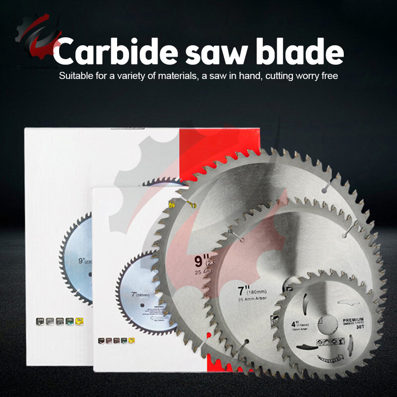 105mm 180mm 230mm 40T 60T TCT Wood Circular Saw Blade Wood Cutting Disc Carbide 4/7/9 Inches TCT Saw Blade Tools Garden Cutting