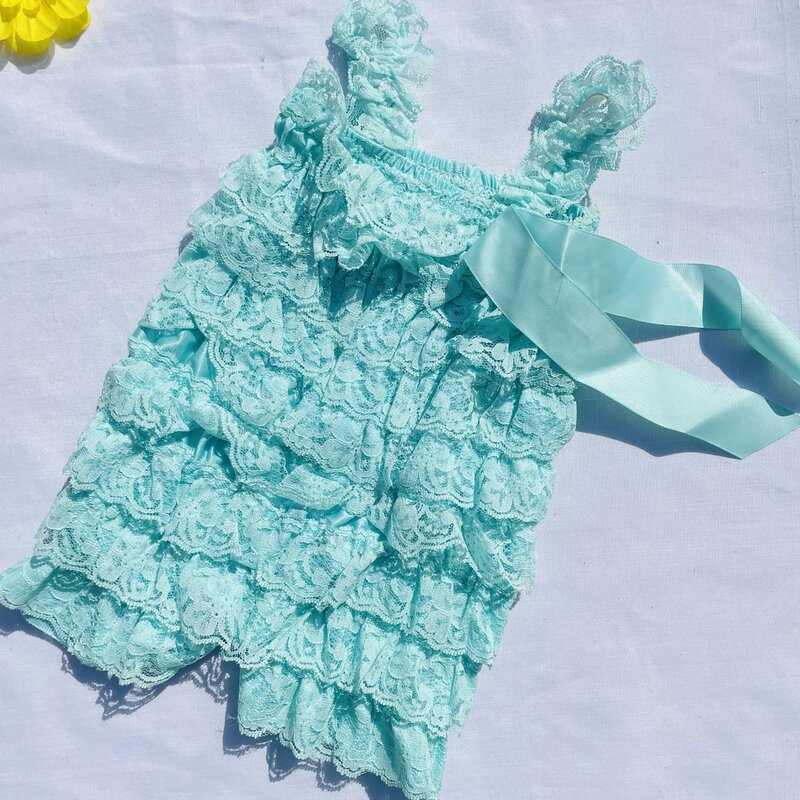 Baby Girls Lace Ruffled Romper Bebe Toddler Infant Jumpsuit Cake Smash Outfit Baby 1st Birthday Outfit Photo Props Baby Jumpsuit