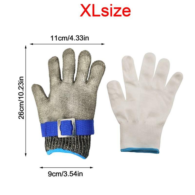 Pricking Protection Gloves 316 Stainless Steel Chain Gloves Anti Cutting Durable And Comfortable Construction Gloves For Indoor