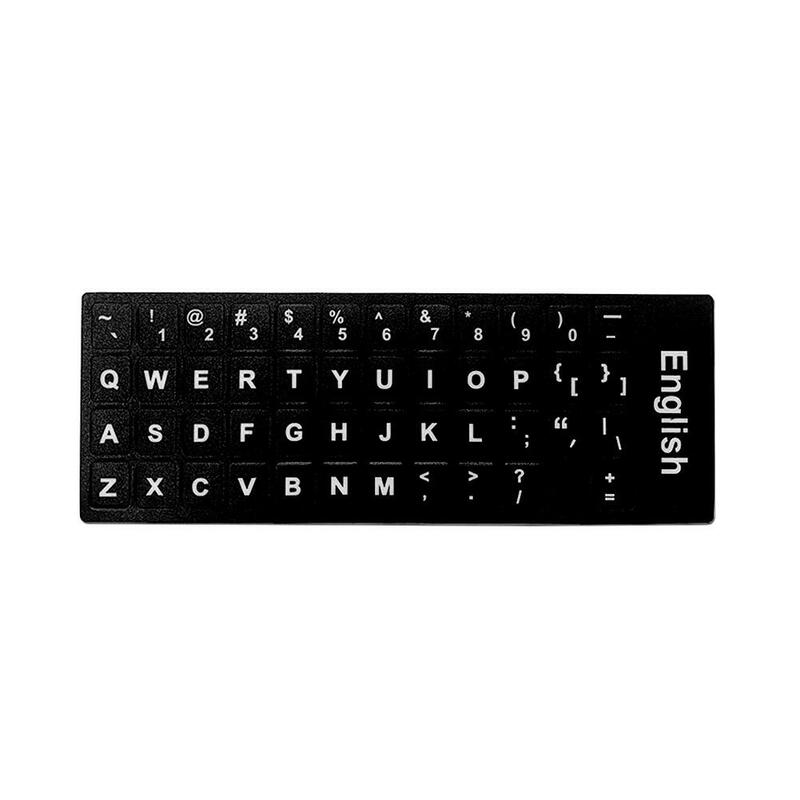 Stiker Keyboard huruf Inggris Pvc buram stiker untuk Tablet Notebook komputer Desktop Keyboard Keypad Laptop X0l6